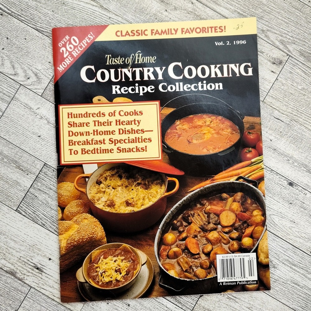 Taste of Home Country Cooking Recipe Magazine 1996 Classic Family Favorites
